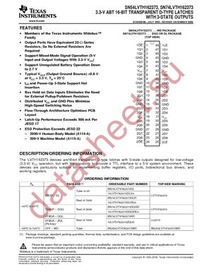 SN74LVTH162373DLR datasheet  